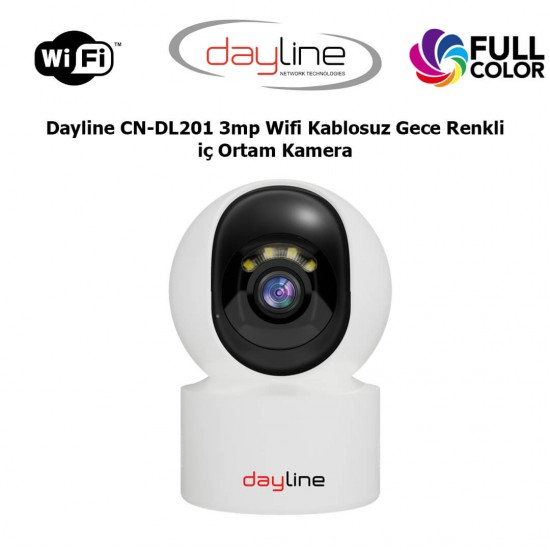 Dayline CN-DL201 3MP wifi kablosuz gece renkli iç ortam güvenlik kamerası